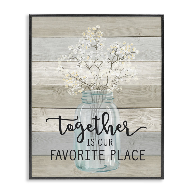«Together is our Favorite Place», impression, H 14 po x l 11 po, Giclée encadrée noir minuit