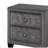 Sophia Modern Style Crystal Tufted 2-Drawer Nightstand Upholstered With Velvet Fabric Made With Wood In Gray