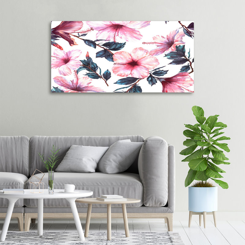 Hibiscus Flowers - Wrapped Canvas Print