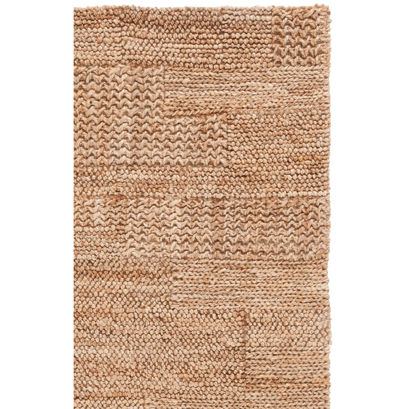 Tapis en coton de chanvre indien tissé à la main Adarryll, Carré 6 pi
