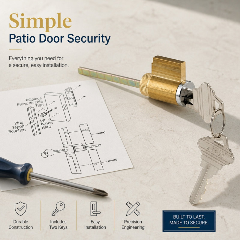 1-1/4 in. Cylider Lock, Schlage Shaped Keys (Single Pack)