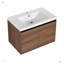 Meuble-lavabo de 30 pouces avec lavabo à poser en résine-100166325