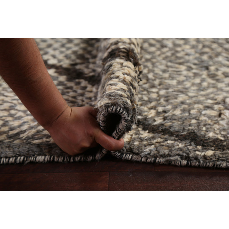 One-of-a-Kind 8'9" X 11'11" New Age Wool Area Rug in Gray