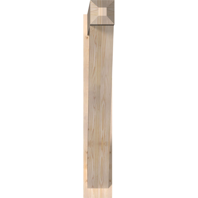 Artisan traditionnel en bois rustique, Sapin Douglas de 7 1/2 po (lisse), P 48 po x H 48 po