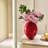 Red Polka Dot Handmade Ceramic Table Vases