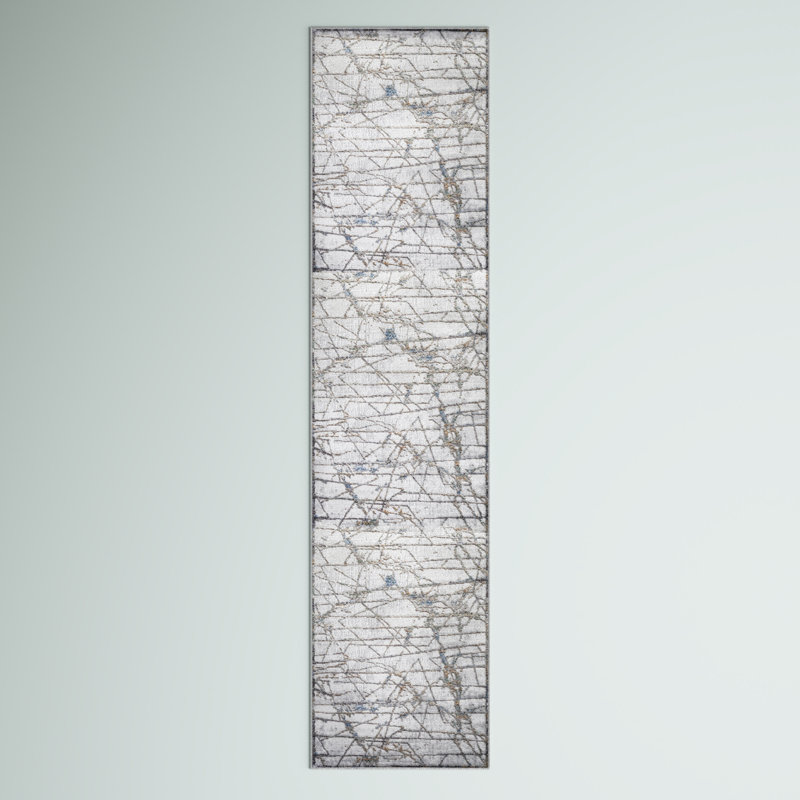 Wayde Beige/Gray Area Rug, Runner 2'2" x 9'