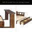 Lit de jour avec bureau amovible, tiroirs de rangement et table d'appoint hydraulique-430303624-430303627