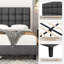 Size Modern Upholstered Bed Frame with Adjustable Square Tufted Headboard-99170190-125812896