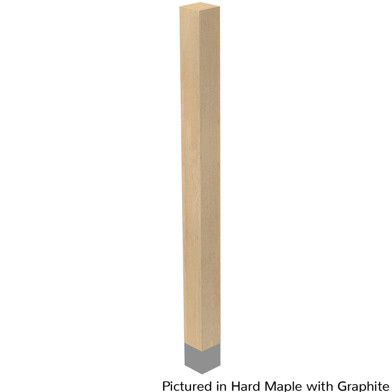 Hakan Table Leg, Graphite, 42.25" H x 3" W x 3" D