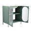 Meuble-lavabo de salle de bain autoportant - Armoire en céramique forte et menthe 30 po avec design polyvalent en acier