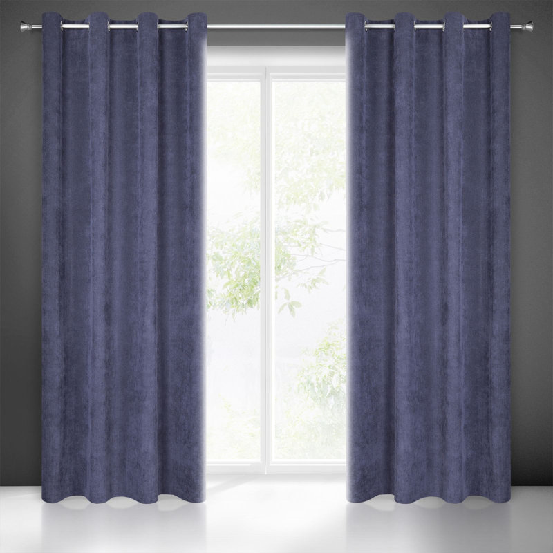 Heido Eyelet Blackout Curtain, Marine