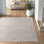 Tapis beige tissé à plat à la main Whitley