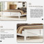 Lit plateforme rustique pleine grandeur avec porte de grange coulissante double et accessoire de chargement, lattes de bois supportées, blanc et support, blanc et brun-1120844905
