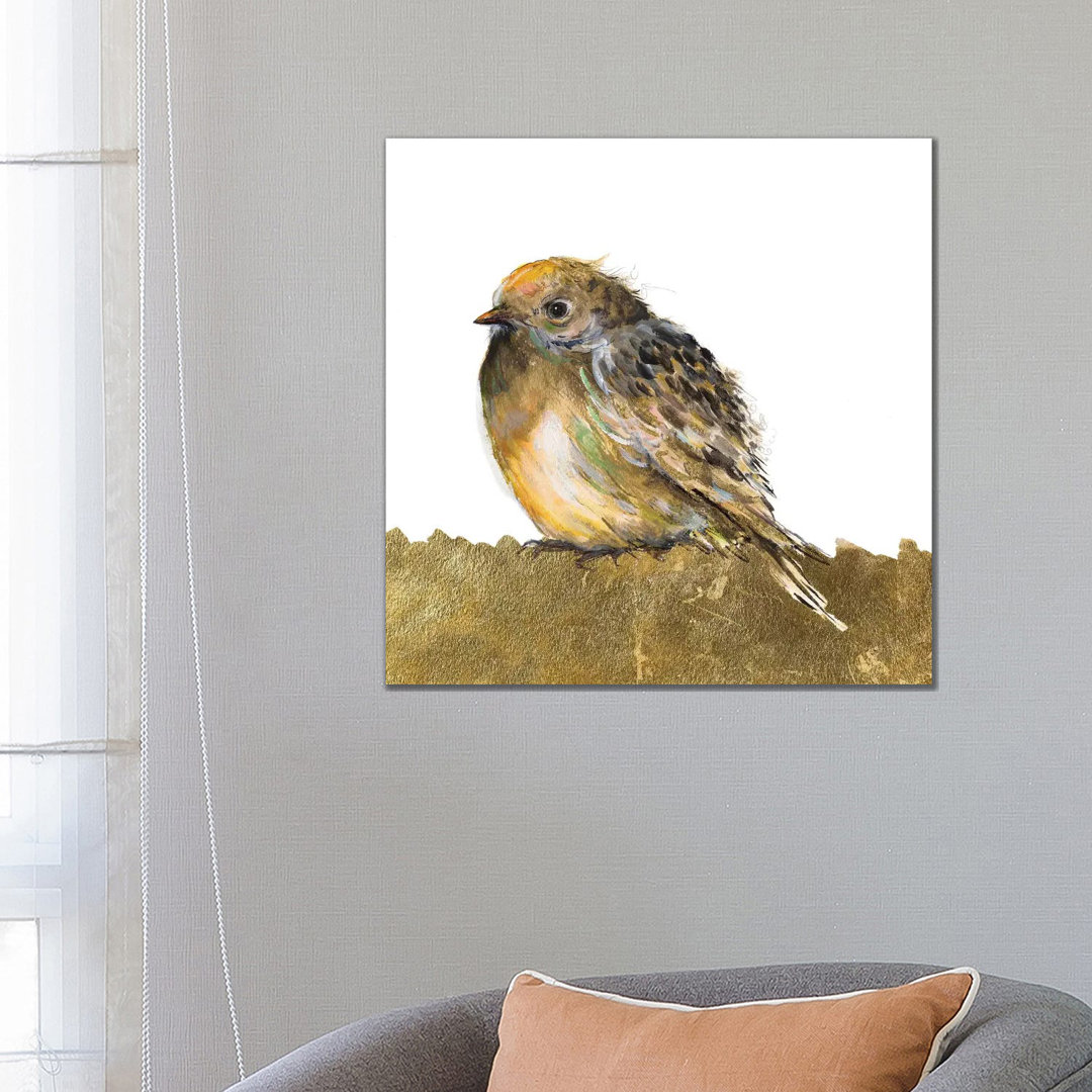 Gold Bird by Patricia Pinto - Wrapped Canvas Print