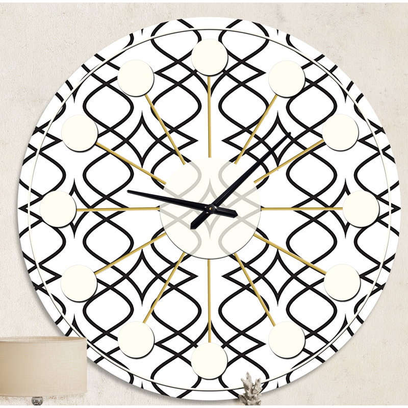 Horloge murale rétro Mid-Century, Moyenne