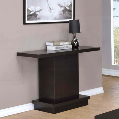 Console à piédestal en bois d'ingénierie Cappuccino - 40 pouces de largeur