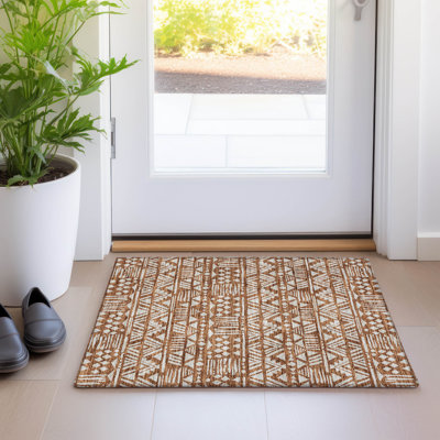 Tapis terre cuite lavable à la machine Premium Prisco