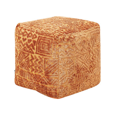 Schipper 50cm Wide Square Geometric Pouffe Ottoman