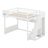 Queen Size Wooden Loft Bed With Staircase And Wardrobe,Storage Shelves And Under-Bed Space-1728763694