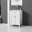 Ensemble de meuble-lavabo de 24 pouces avec lavabo en céramique, armoire moderne en or et blanc avec portes à fermeture douce, fabrication en bois massif et panneau de fibres à densité moyenne pour les petites salles de bain-1244784822