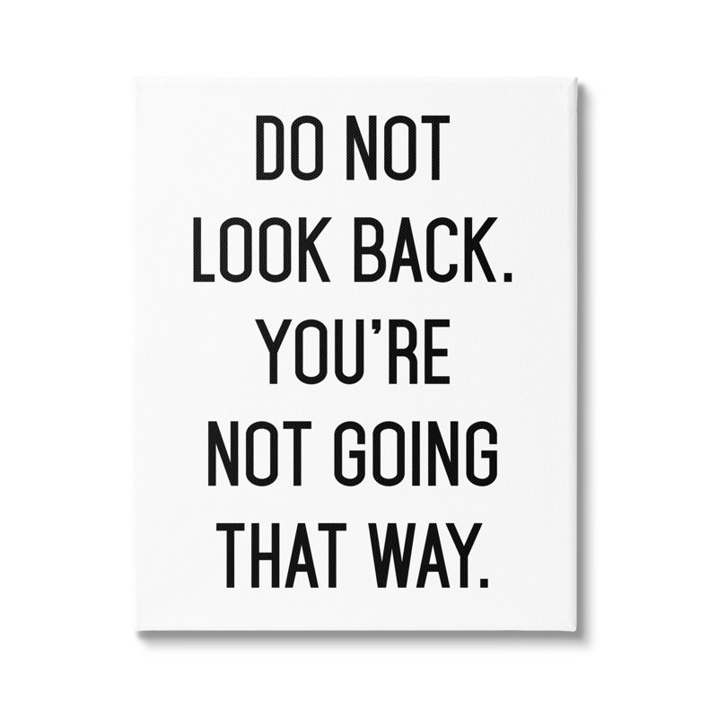 Black and White Motivational Quote Canvas Wall Art, 16" x 20"