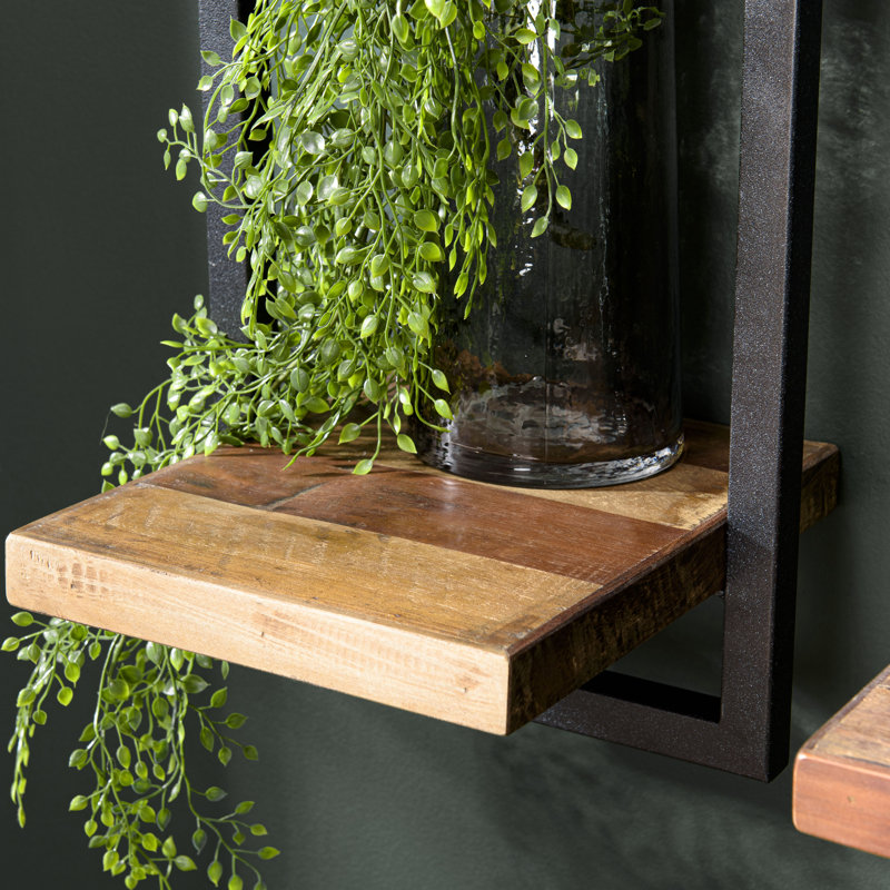 Derik Teak Solid Wood Floating Shelf