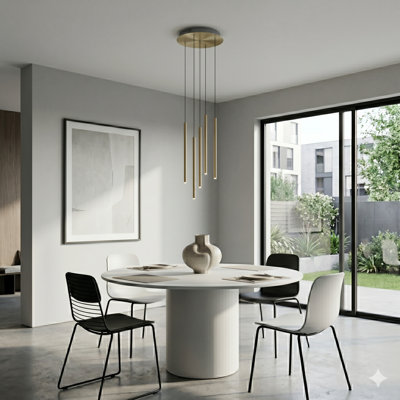 Luminaire suspendu cylindrique à 5 lumières DEL Baileyton