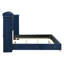 Ensemble de chambre à coucher 3 pièces Harmony Pacific Blue Eastern King avec lit à oreilles capitonné et tables de chevet assorties