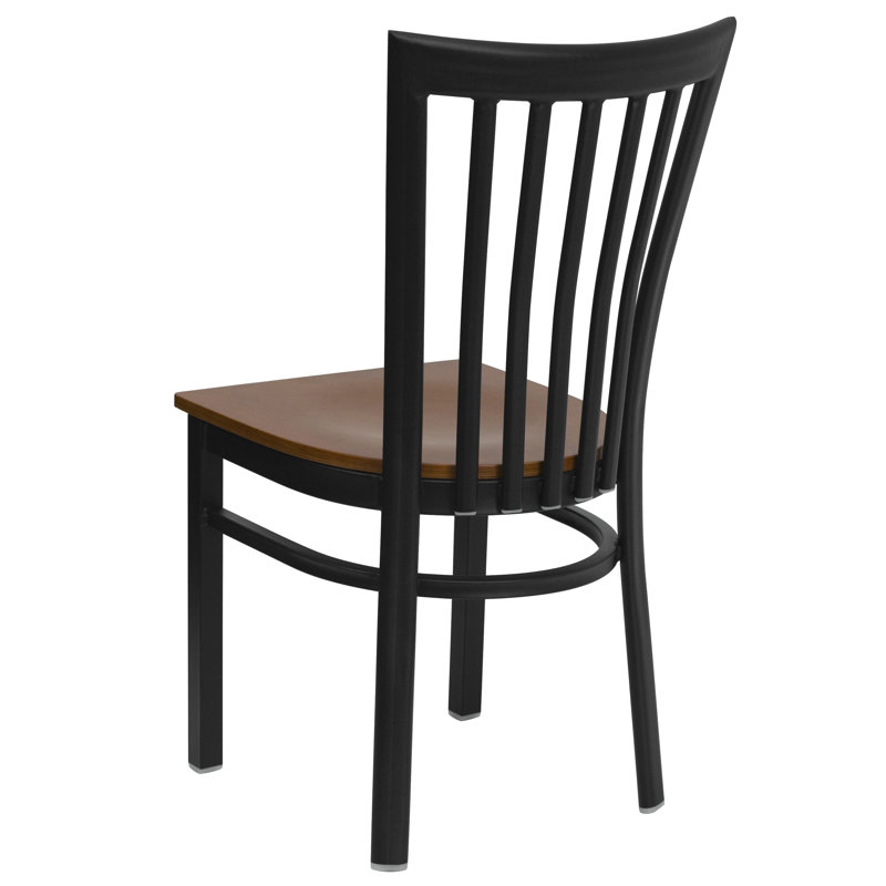 Jophy School House Back Metal Restaurant Chair, Cherry