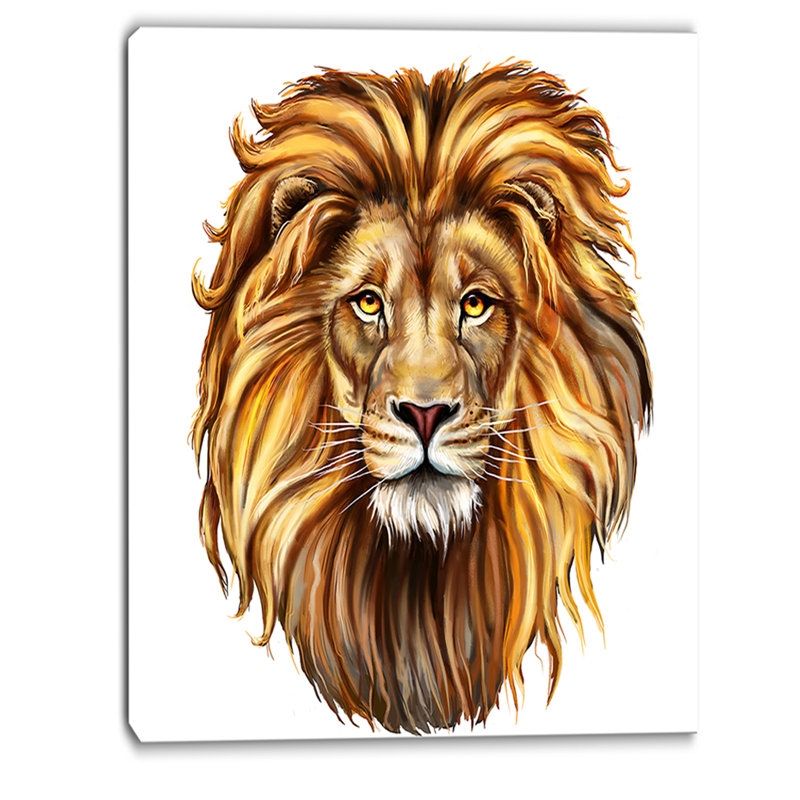Alfaro King Lion Aslan - impression d'art graphique, H 30 po x l 30 po x P 1,5 po, Toile tendue