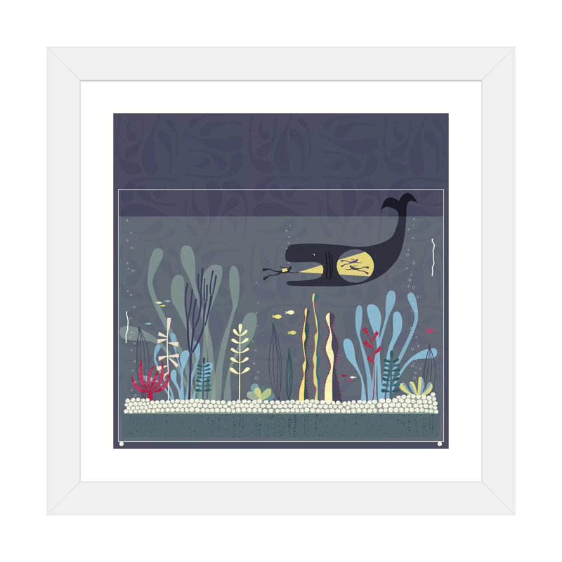 « The Fishtank » par Nic squirrell-impression, H 16 po x l 16 po x p 1 po, Papier encadré blanc, Blanc