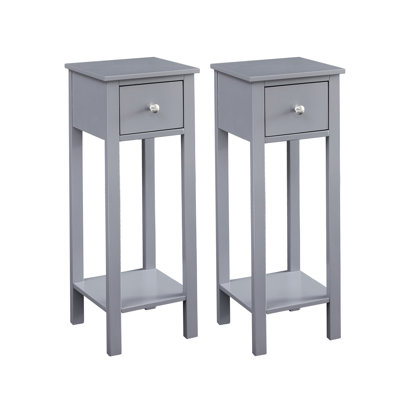 25cm W Manufactured Wood Bedside Table
