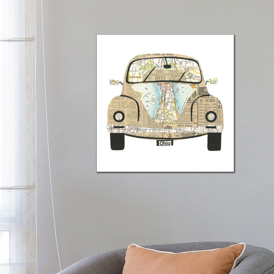 Vw Bug by - Wrapped Canvas Graphic Art