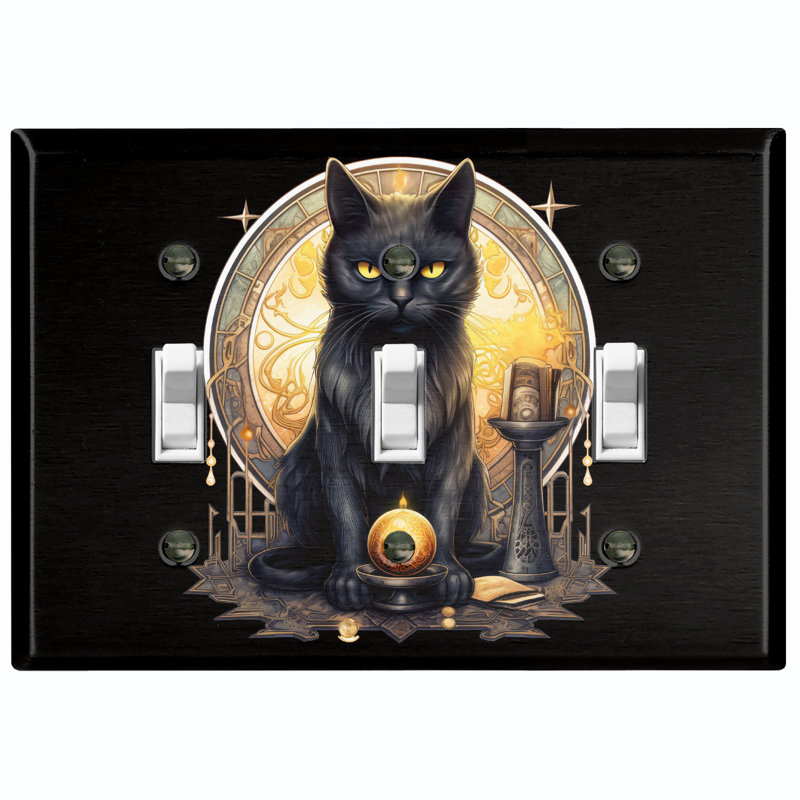 Plaque murale standard à 3 interrupteurs à bascule Halloween