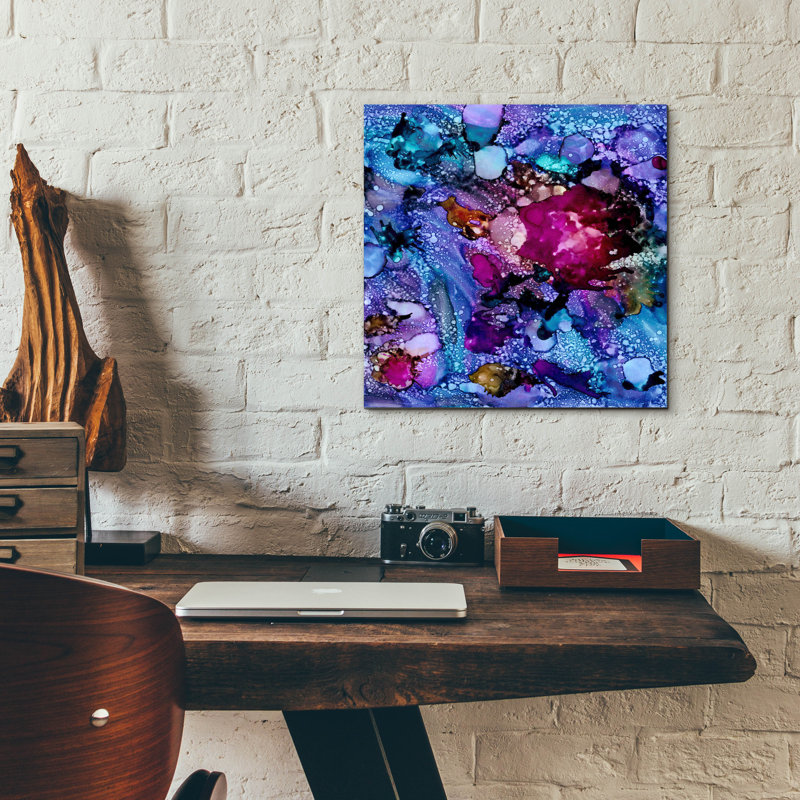 «Purple Outburst I» par Regina Moore, H 12 po x l 12 po x P 0,13 po