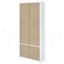 Vitrine à 4 tablettes avec portes en verre et tablettes réglables, parfaite pour organiser et mettre en valeur des objets de collection-130088496