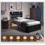 Cadres de lit avec tête de lit, cadres de lit avec tiroirs de rangement, lit simple, cadre de lit plateforme en métal noir, cadre de lit simple, aucun sommier nécessaire