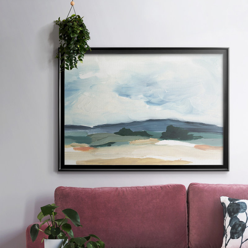 Pastel Vista II, reproduction d'art sur toile, H 18 po x l 26 po x P 1,5 po, Toile encadrée noire à coins fermés