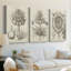 Fresco Crown Imperial II - Toile tendue avec châssis sur mesure - 3 pièces-1820094619