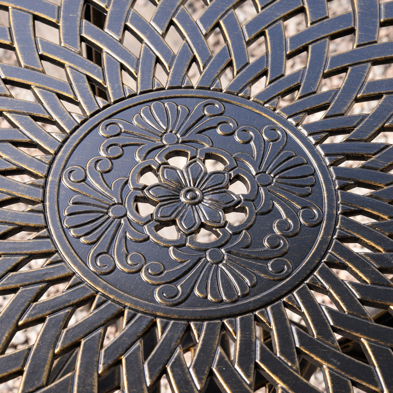 Amdad Round Metal Outdoor Side Table , 20.87'' in. W 20.87'' in. D