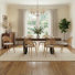 6 - Person Dining Table Sets With Expandable Table & 6 Upholstered Chairs