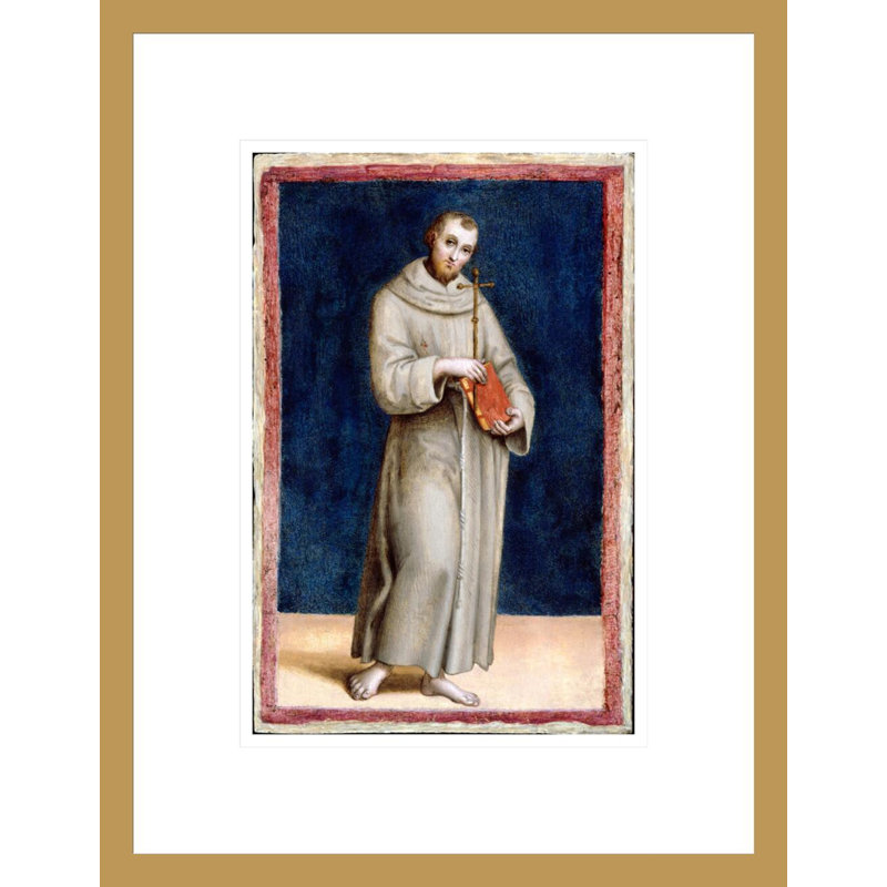 Saint François d'Assise par Raphaël - Impression sur toile, H 16,75 po x l 12,97 po