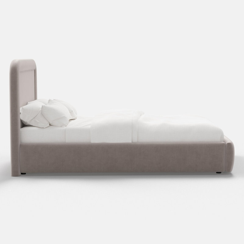 Stoffer Home x Cloth and Co. Marisa Bed, Steel Performance Velvet, Full