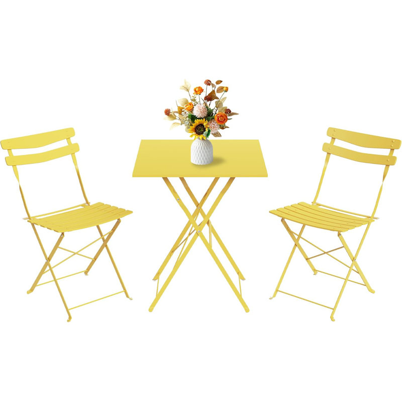 Patio Dining Set, Yellow
