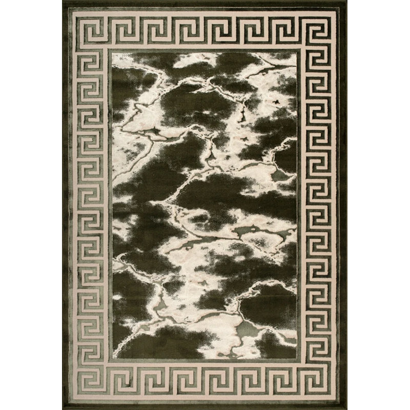 Boularderie Abstract Flatweave Berber Indoor / Outdoor, Rectangle 160 x 230 cm, Green