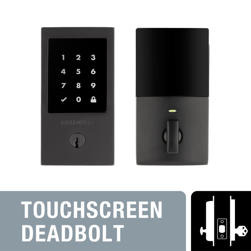 Single Cylinder Electronic Deadbolt, Satin Black