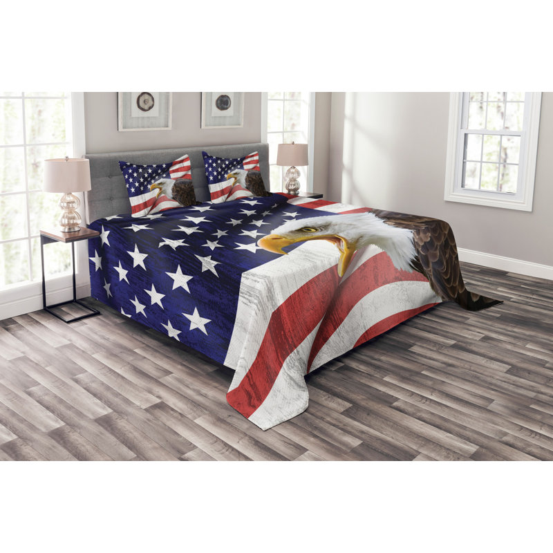 No Pattern Bedspread with Pillow Shams Included, 220 x 264 cm