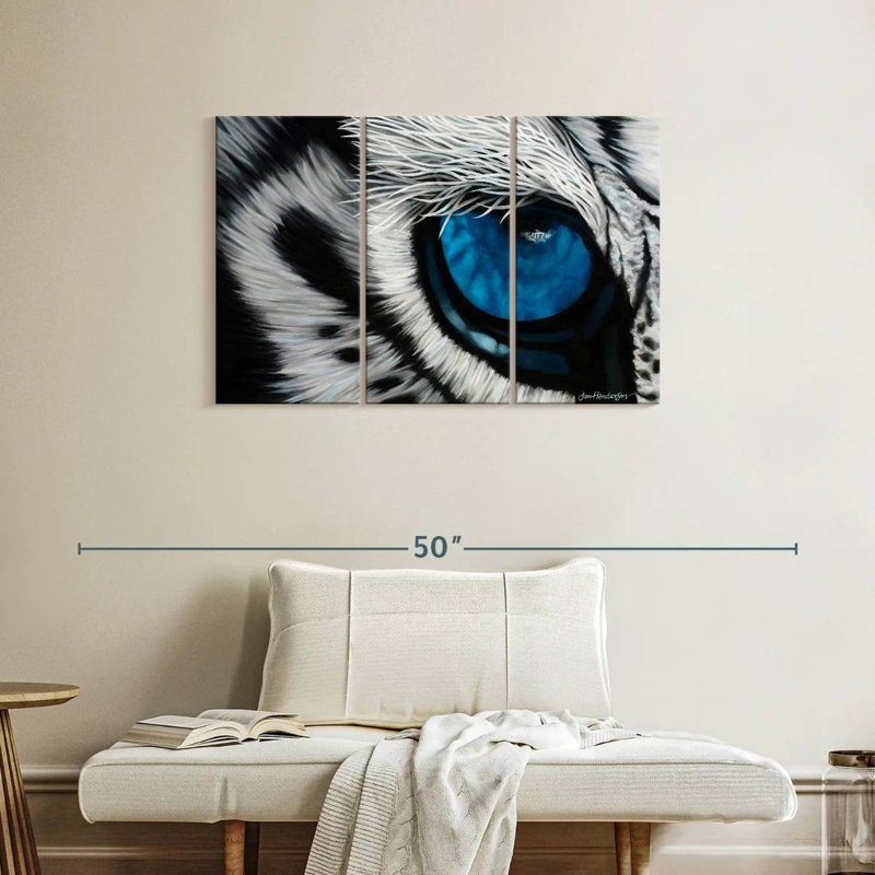 Oeil de tigre bleu Brampt, H 24 po x l 38 po
