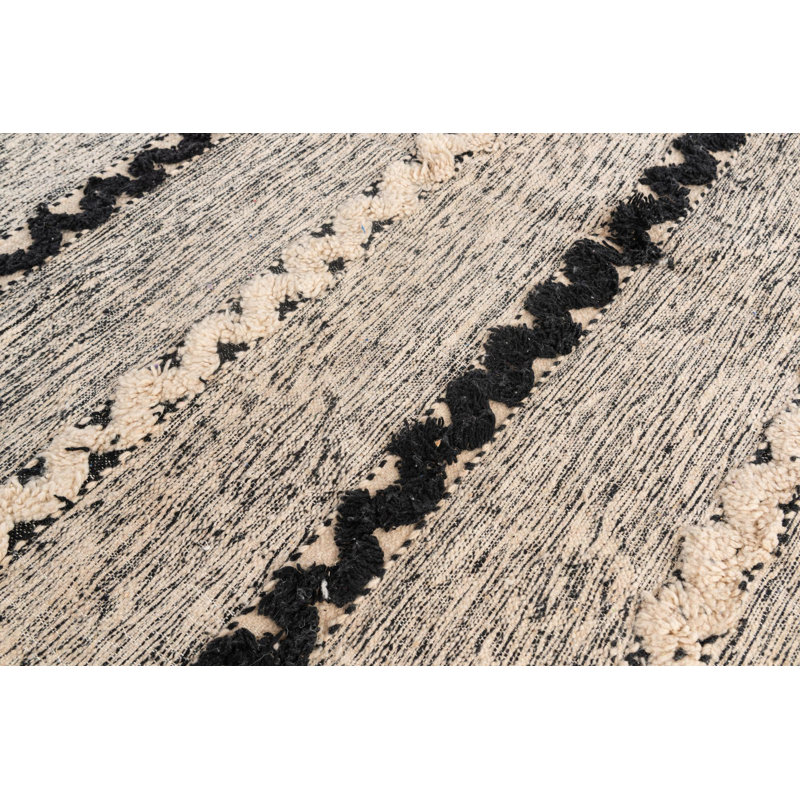 Tapis noir et blanc Odle
