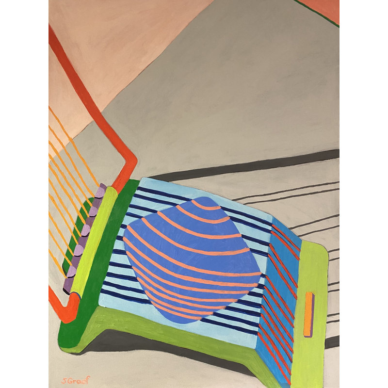 Large Egg Slicer Print by Sue Graef, Black Framed Canvas, 33" H x 25" W
